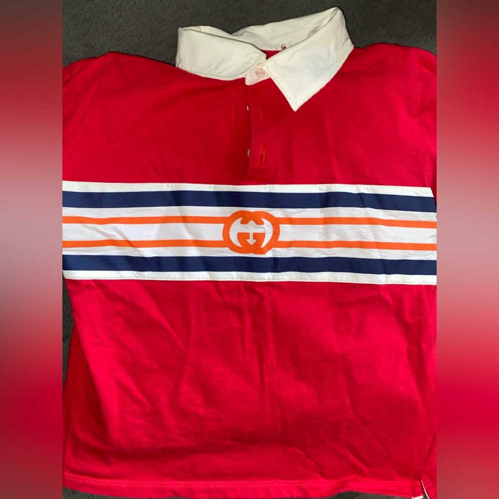 Toddler Boy Authentic Gucci Shirt (Red)